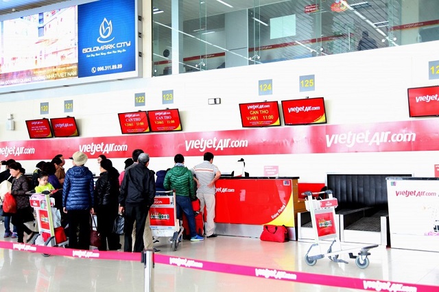 check in vietjet tại sân bay nội bài