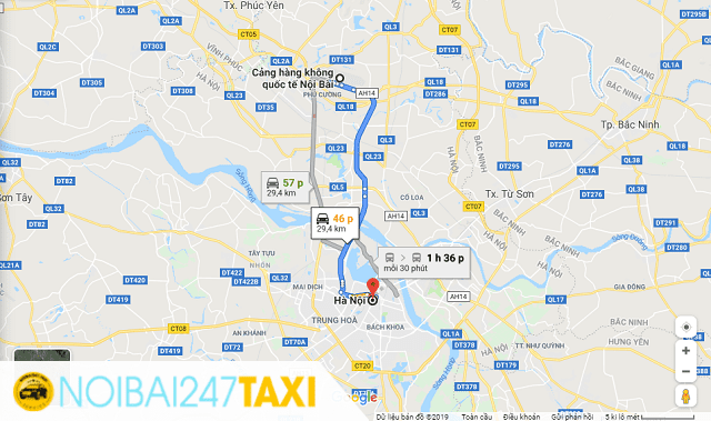 Sân bay Nội Bài cách Hà Nội bao nhiêu km